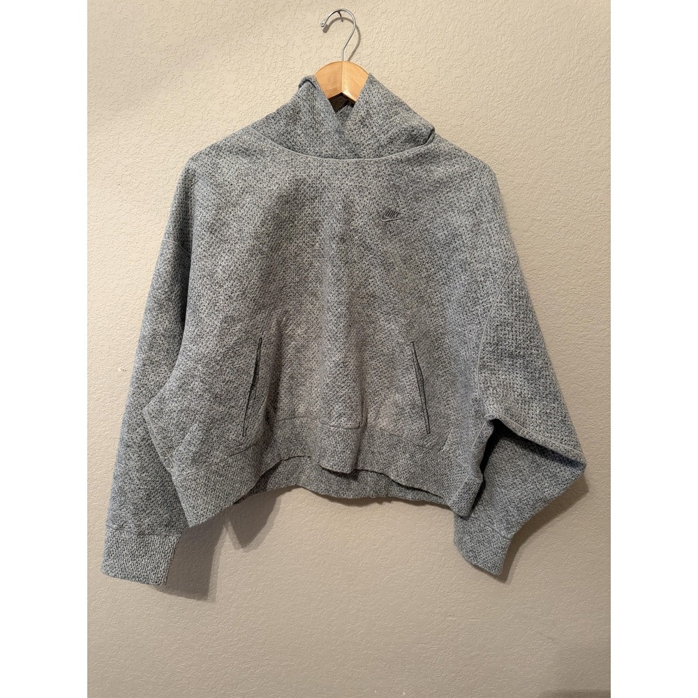 Nike Tech Pack Therma-FIT ADV Hoodie Women's Small Gray Fleece Cropped Pullover